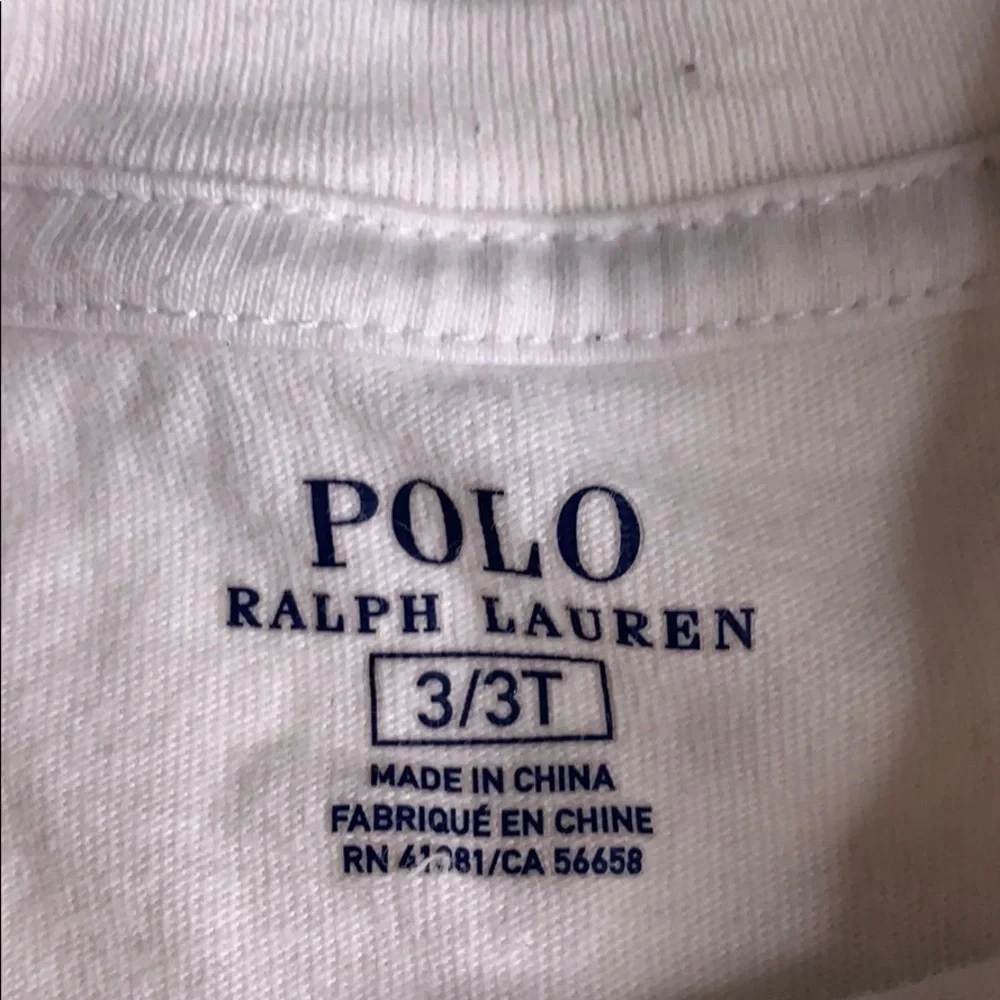 Polo Ralph Lauren USA patch short sleeve crewneck white T-shirt toddler